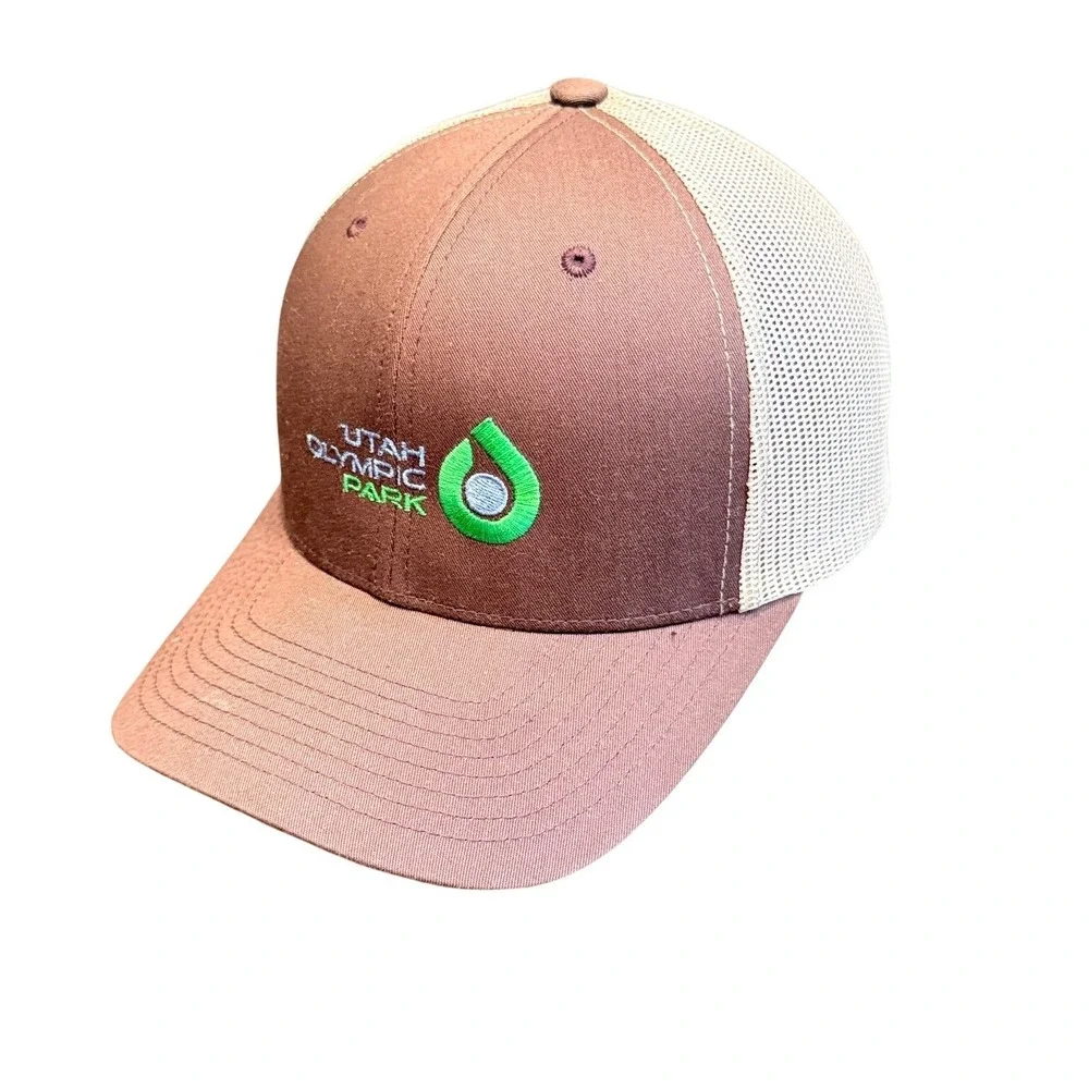 Utah Olympic Park Yupoong The Classics Trucker Hat Cap Snapback Brown